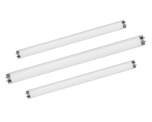 Double capped fluorescent lamps