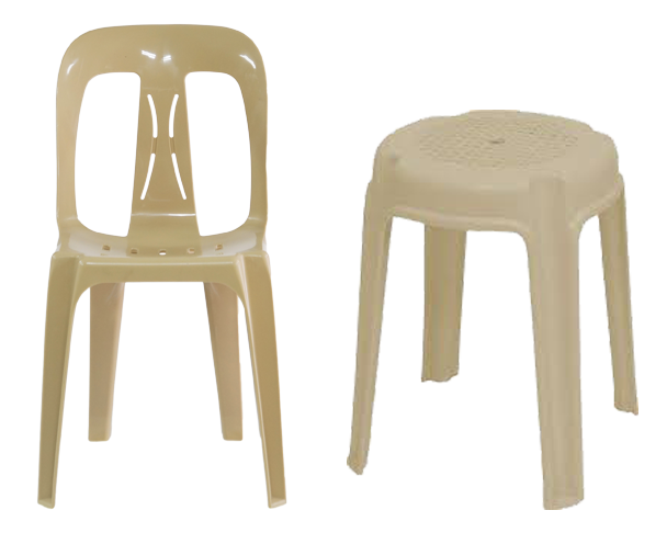 Monobloc chair stools
